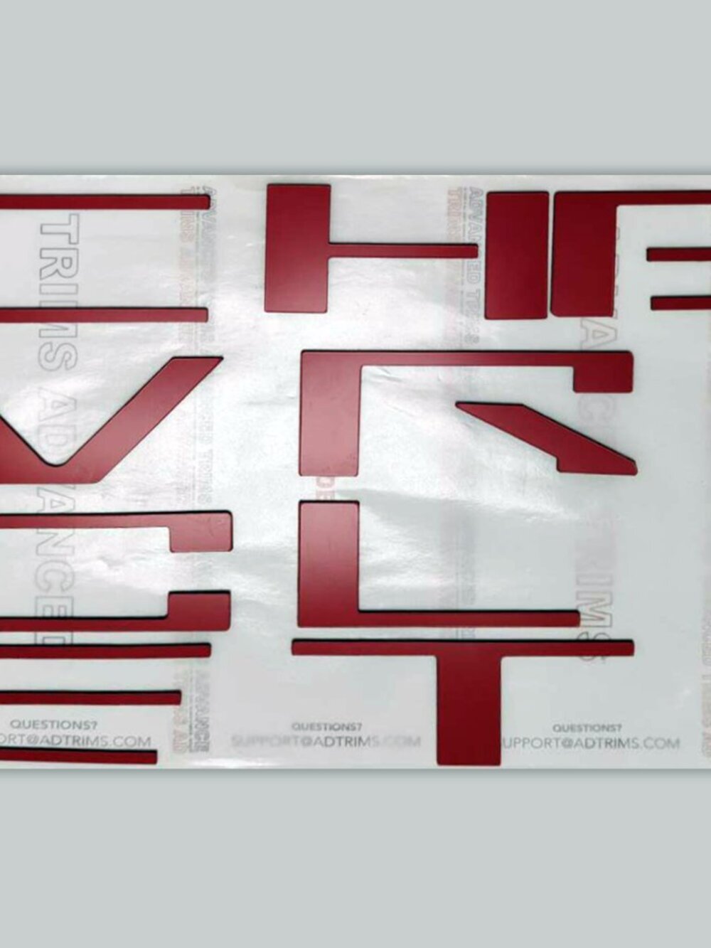 Grill Letters Inserts 2019 2020 2021 Silverado Red - Picture 4 of 11